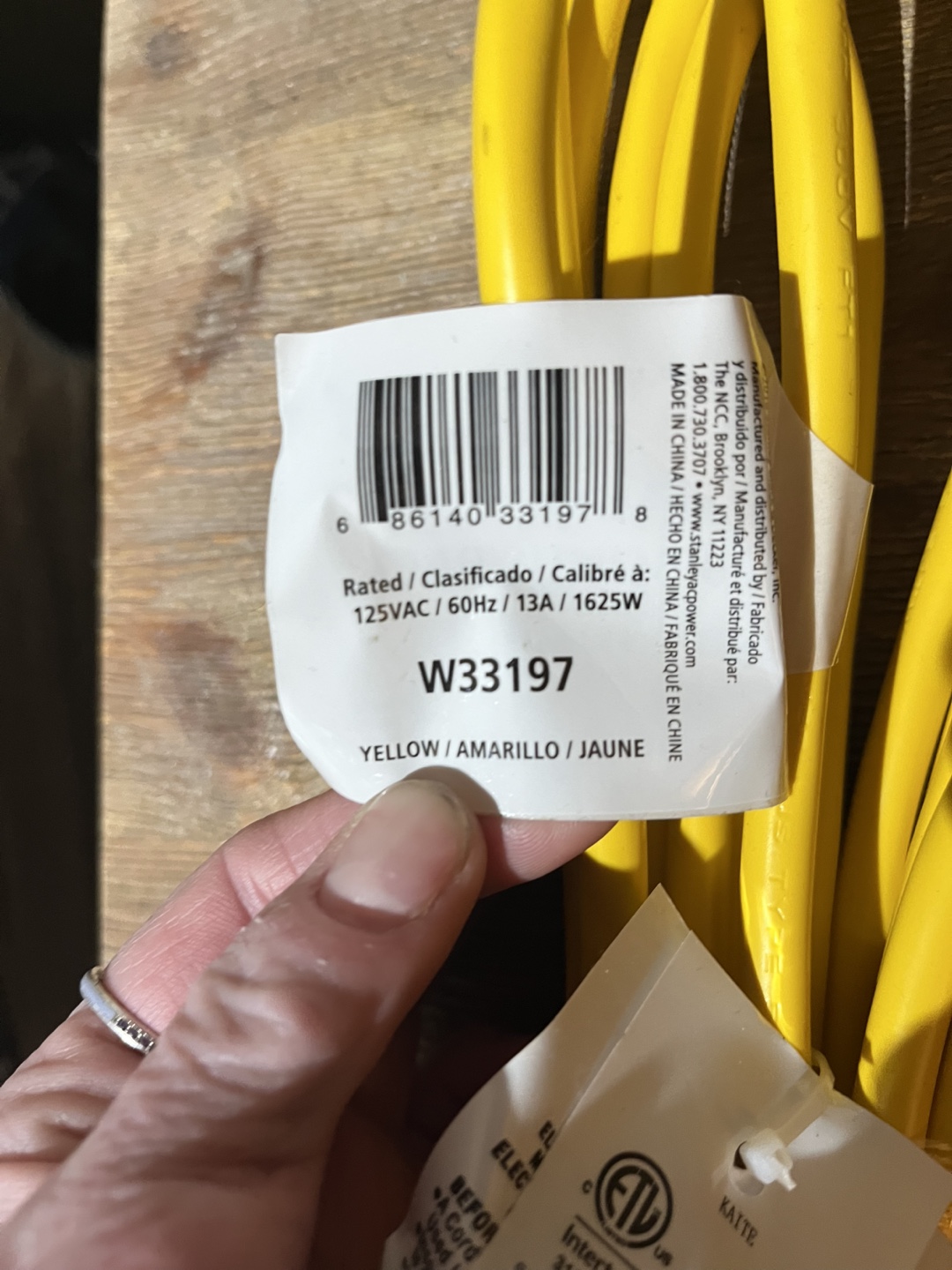 Stanley Litemax 20ft Yellow Extension Cord - photo 2