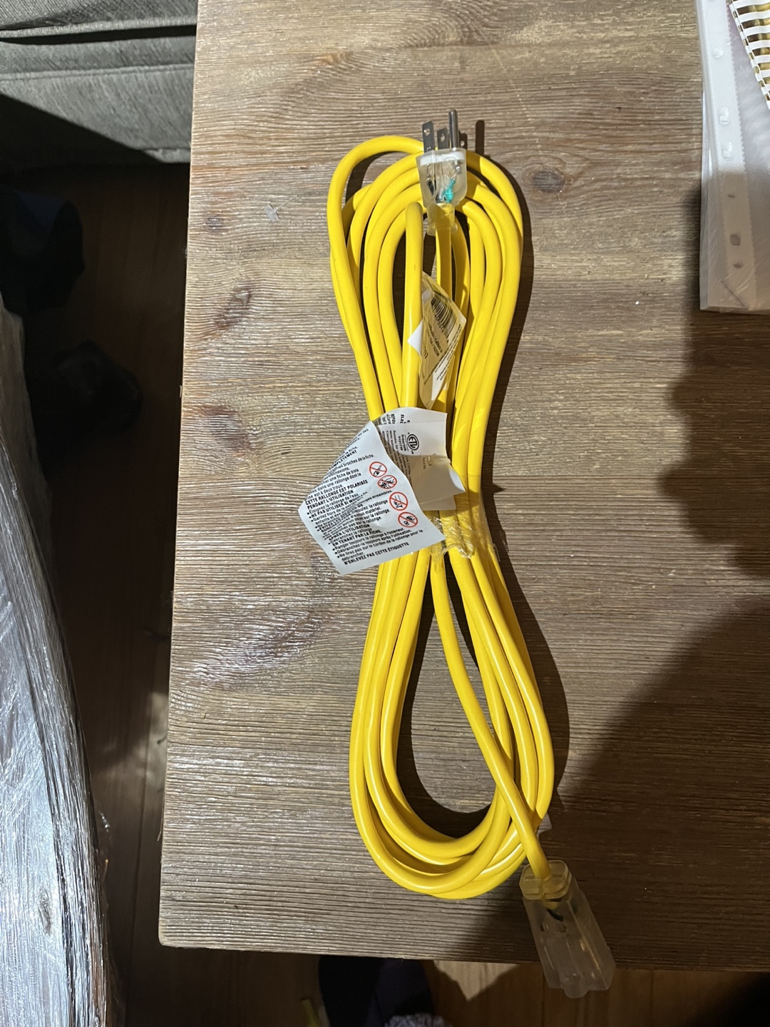Stanley Litemax 20ft Yellow Extension Cord