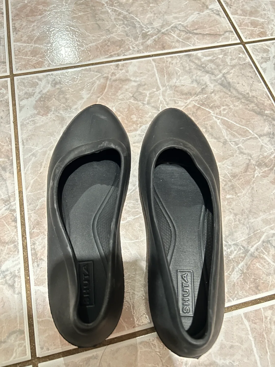 Shuta Women's Black Rubber Shoes Size 36 thumbnail