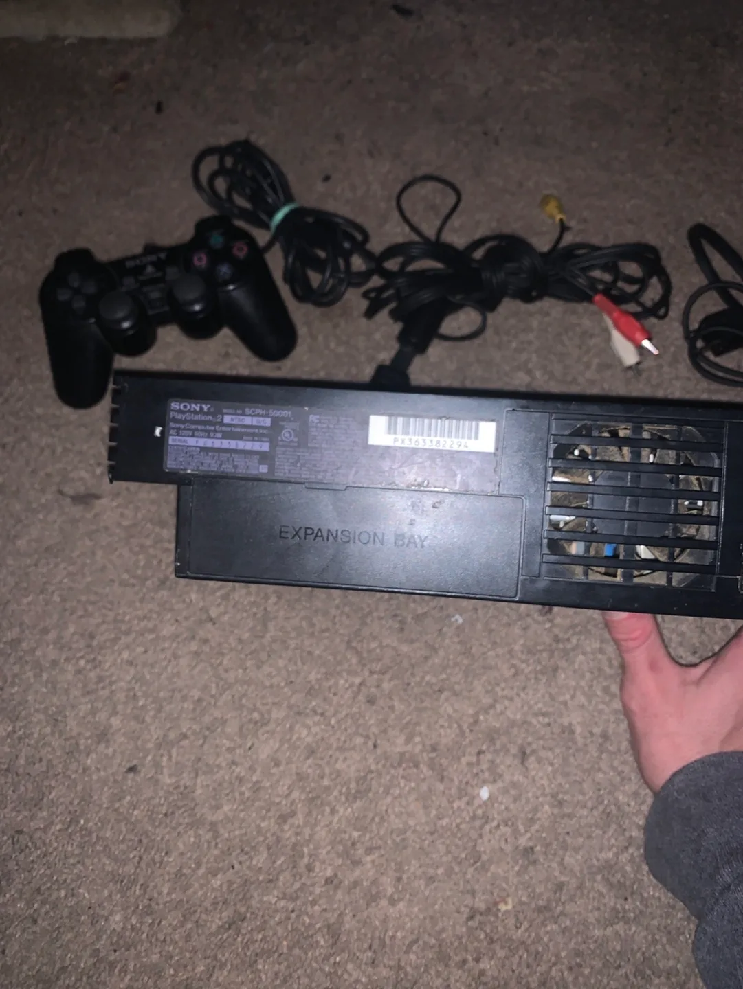 Sony PlayStation 2 Console with Controller and Cables image indicator(2)