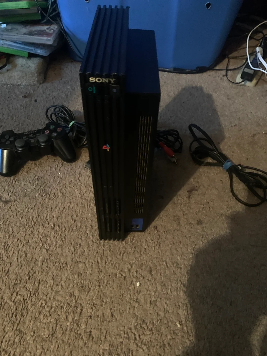 Sony PlayStation 2 Console with Controller and Cables image indicator(3)