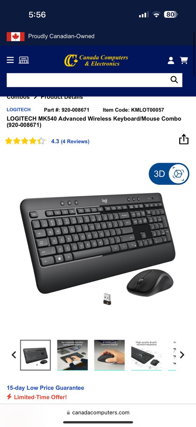 Logitech MK540 Advanced Wireless Keyboard and Mouse Combo - photo 2