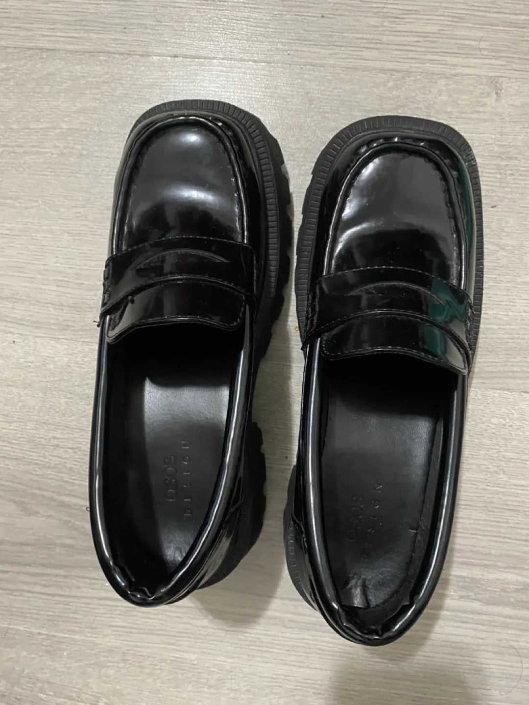 Black Patent Leather Platform Loafers image indicator(4)