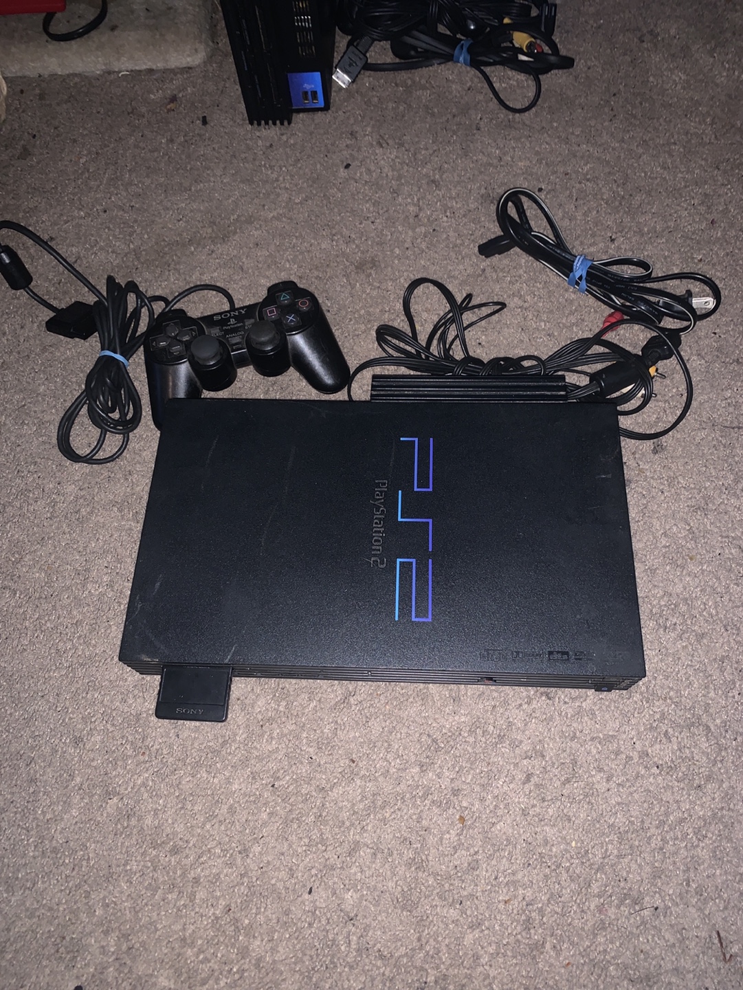 Sony PlayStation 2 Console with Controller and Memory Card