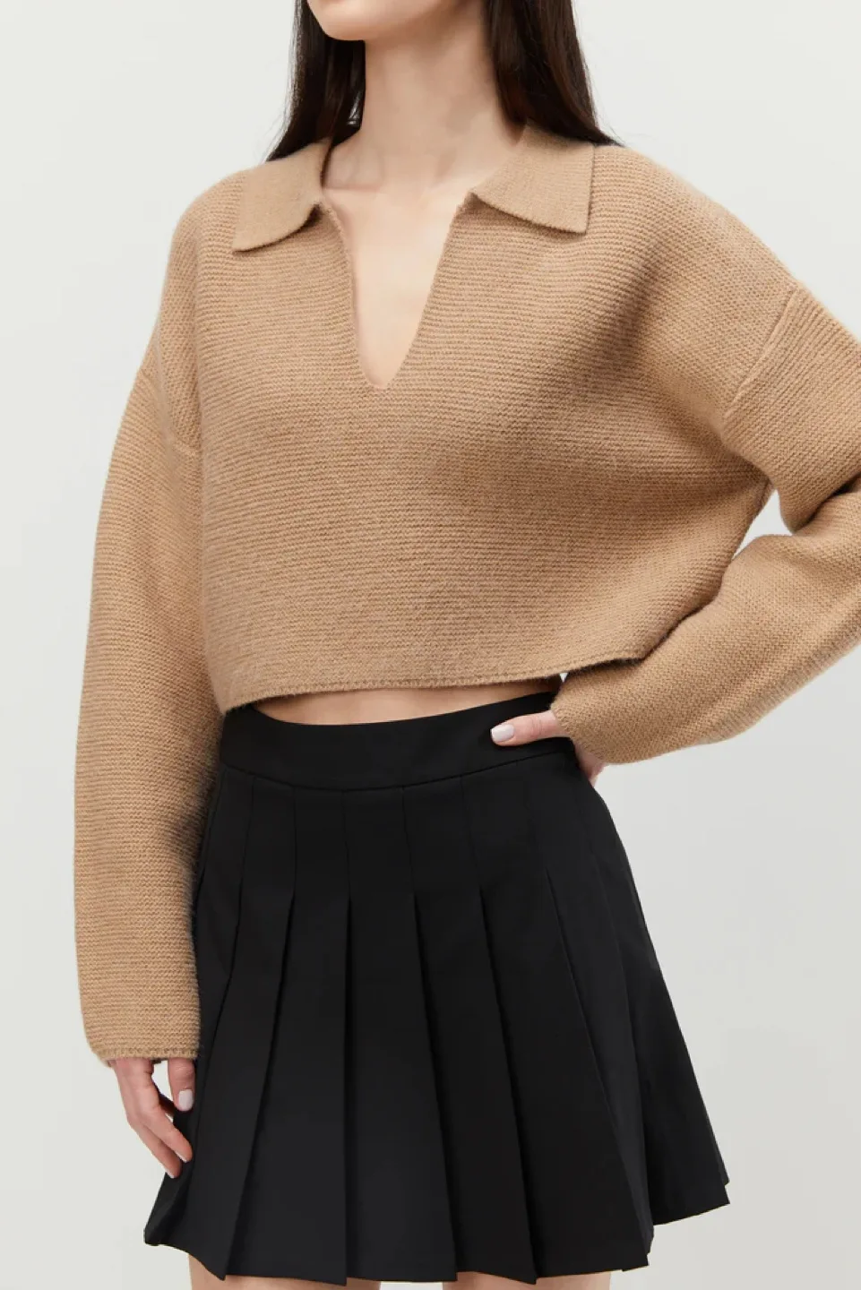 OAK + FORT Cropped Knit Sweater image indicator(4)