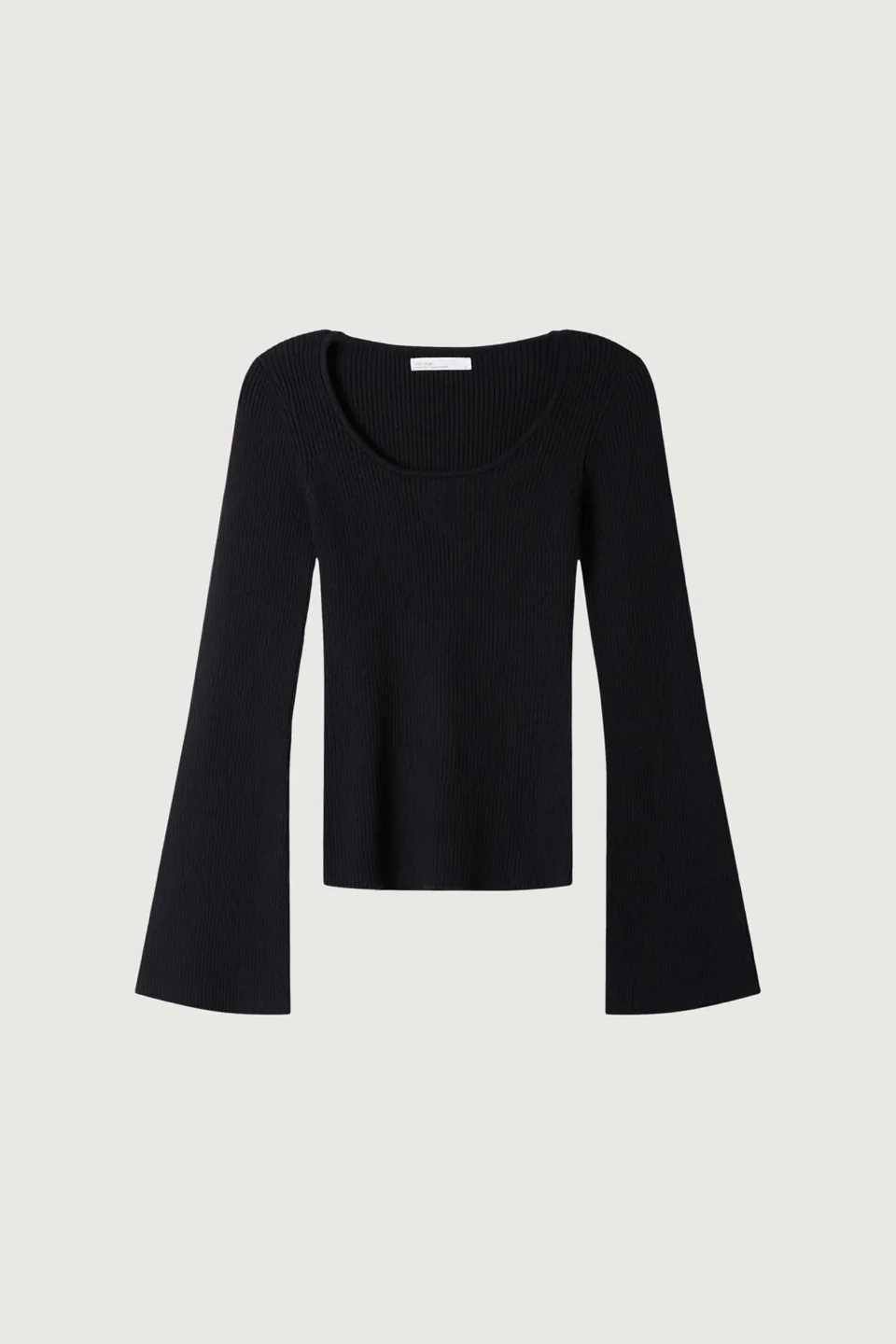 OAK + FORT Black Bell Sleeve Knit Top image indicator(3)