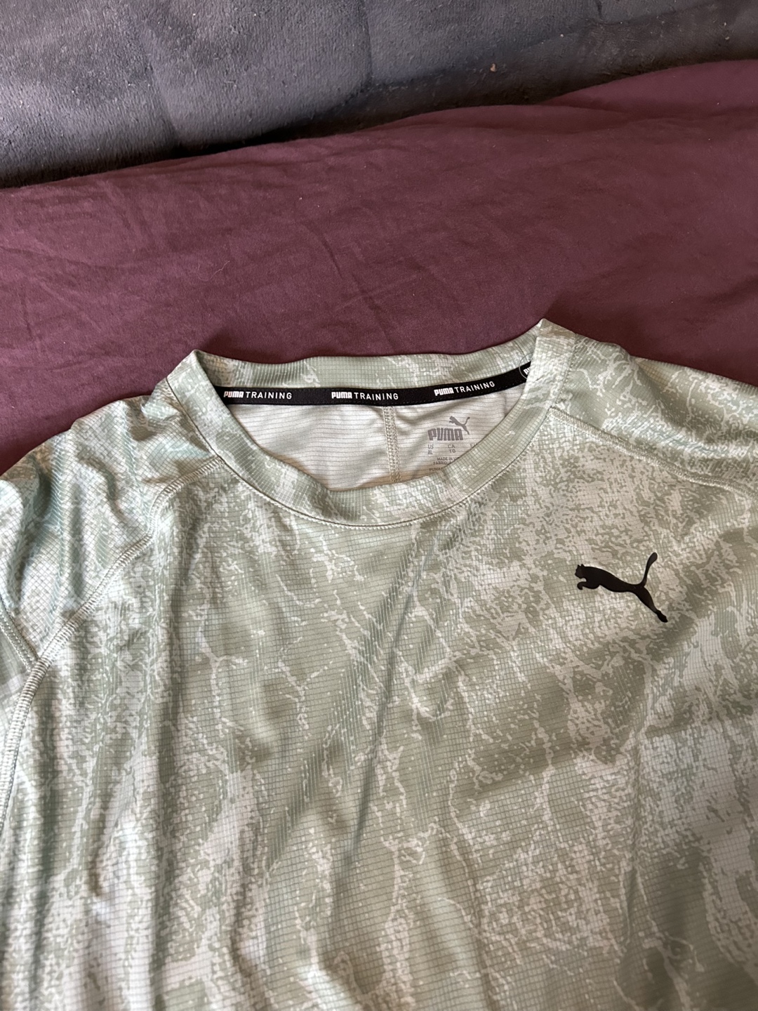 Men's Puma Training T-Shirt - Size M - Sage Green - photo 2