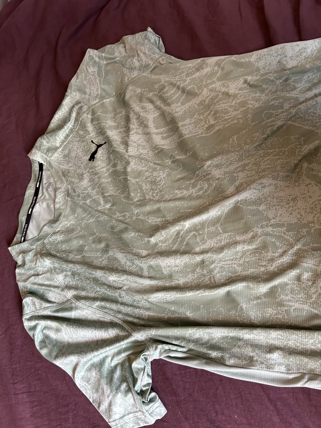 Men's Puma Training T-Shirt - Size M - Sage Green - photo 3