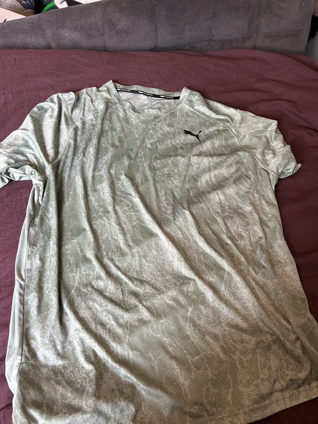 Men's Puma Training T-Shirt - Size M - Sage Green