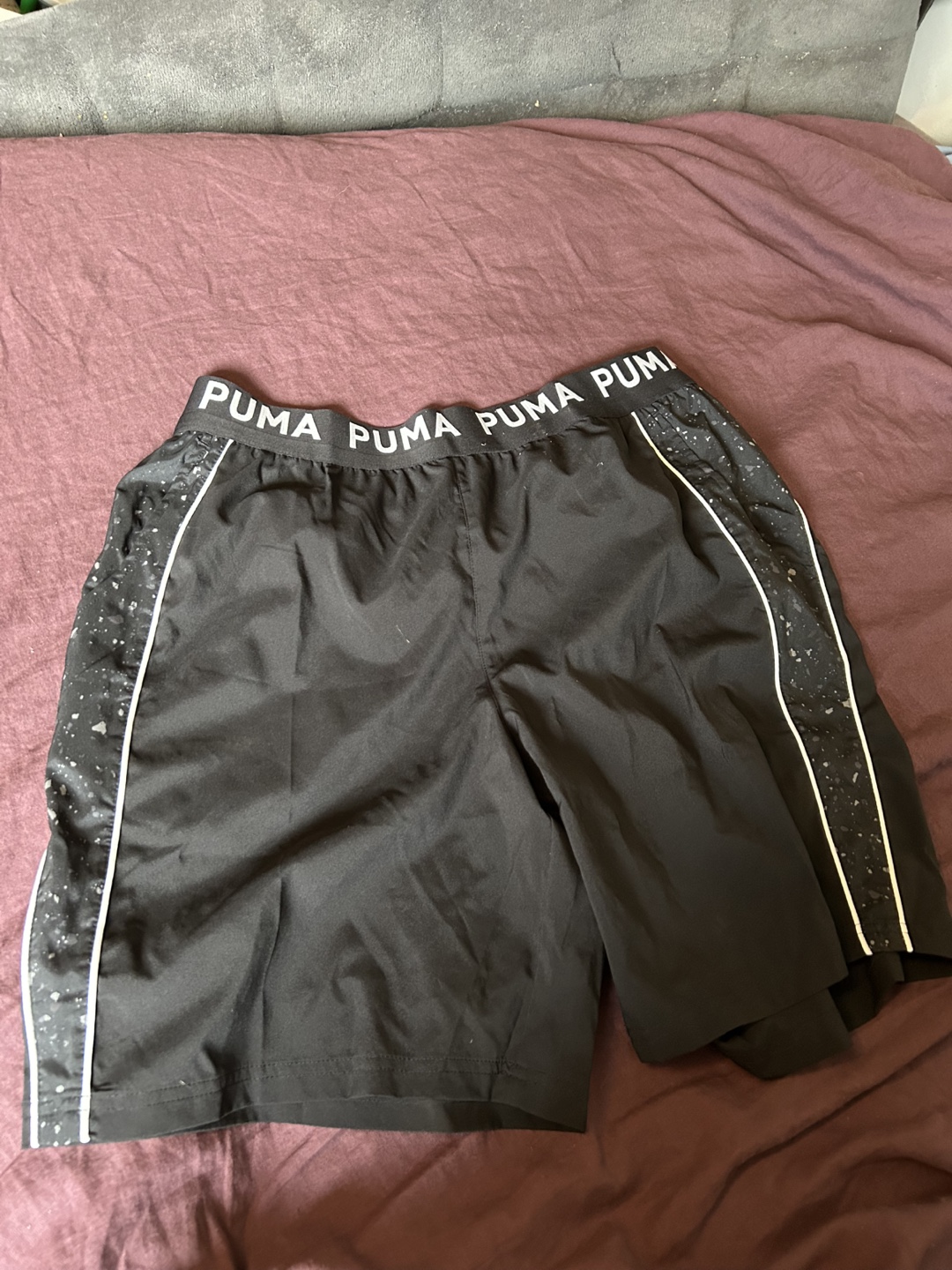 Puma Men's Regular Fit Black Shorts Size L