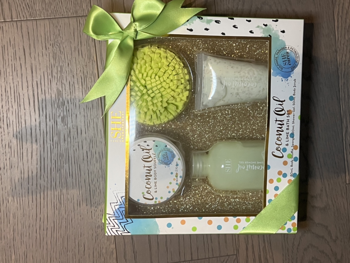 SHEA COCONUT OIL & LIME BATH SET #freecycle