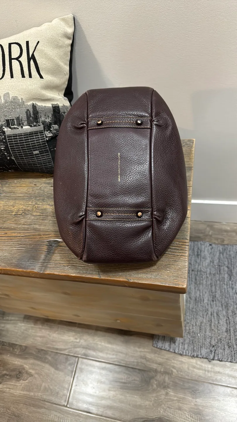 Real leather burgundy- Brown shoulder bag image indicator(7)