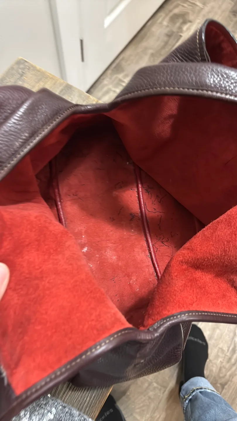 Real leather burgundy- Brown shoulder bag image indicator(9)