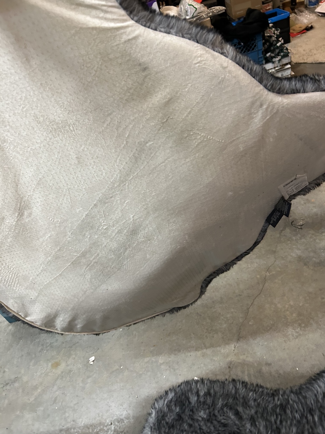 Grey Faux Fur Rug - photo 2