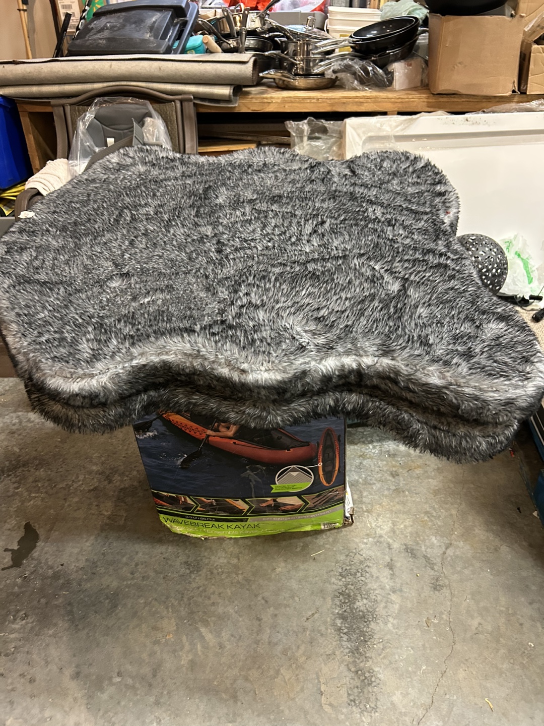 Grey Faux Fur Rug - photo 3