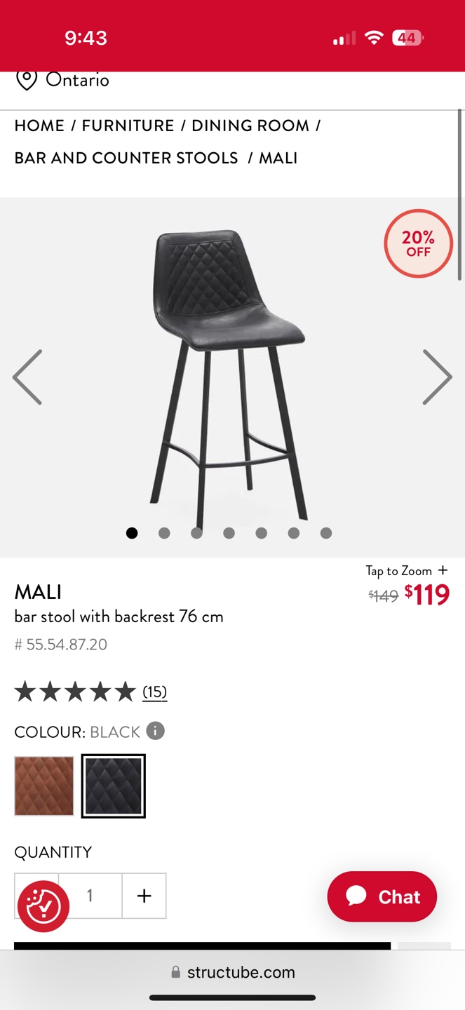Structure Jerry bar table + 2 MALI Black Bar Stool - photo 3