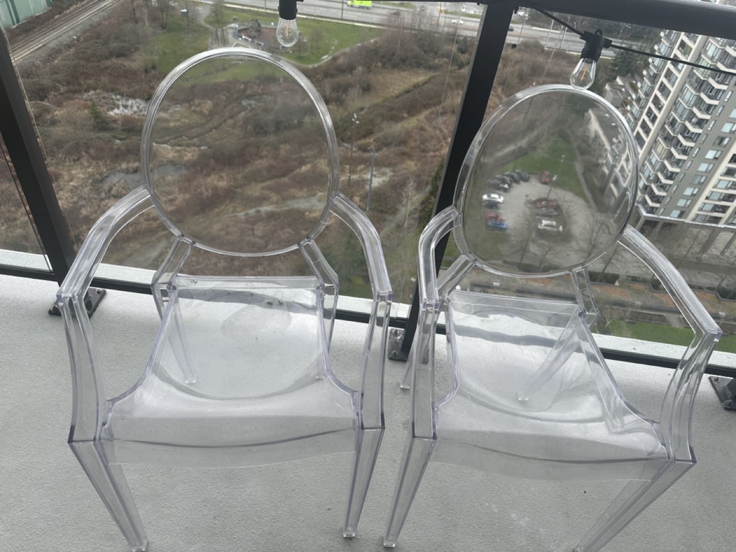 Pair of Clear Ghost Armchairs