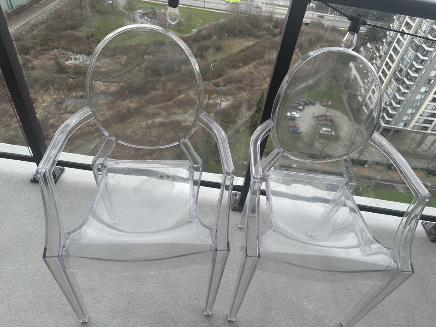 Pair of Clear Ghost Armchairs - photo 2