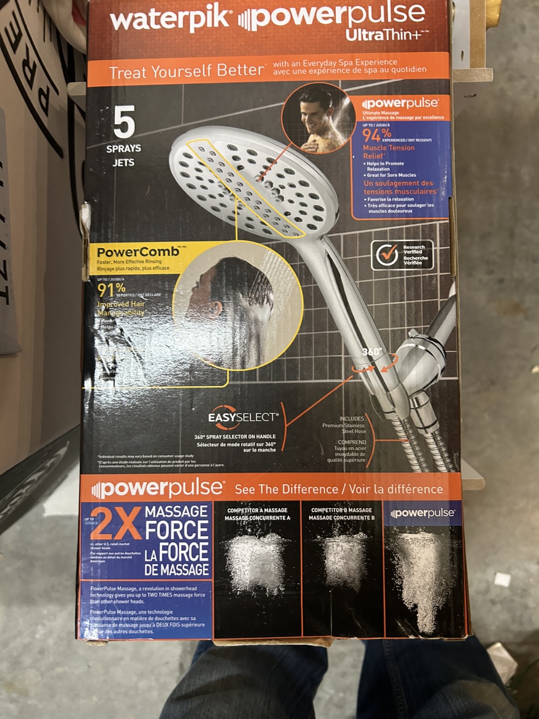 Waterpik Powerpulse UltraThin+ Handheld Shower Head - photo 2