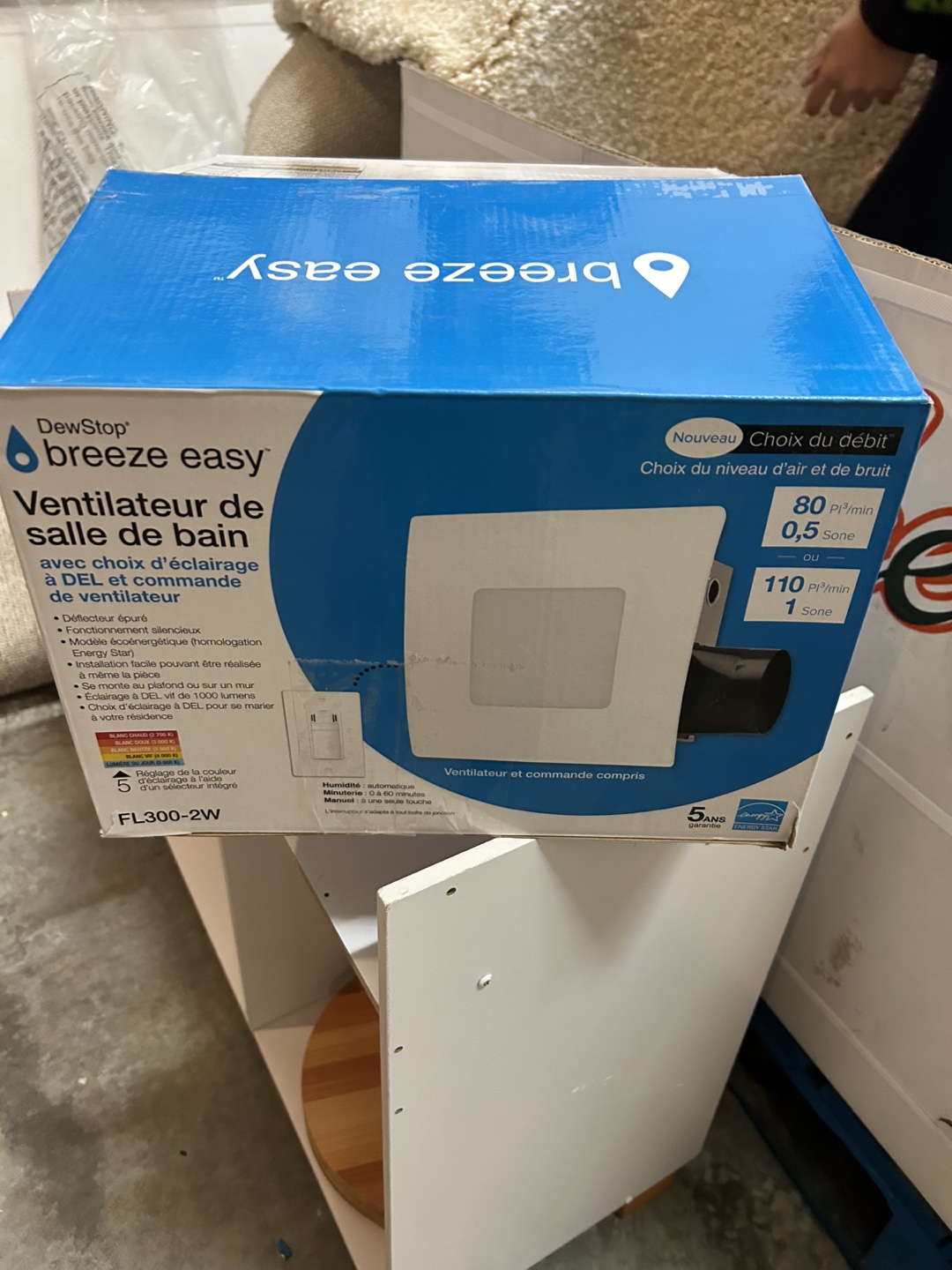 DewStop Breeze Easy Bath Fan with Light and Fan Control