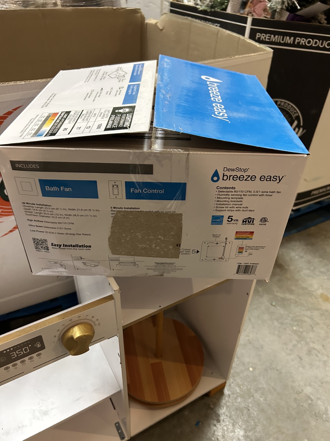 DewStop Breeze Easy Bath Fan with Light and Fan Control - photo 2