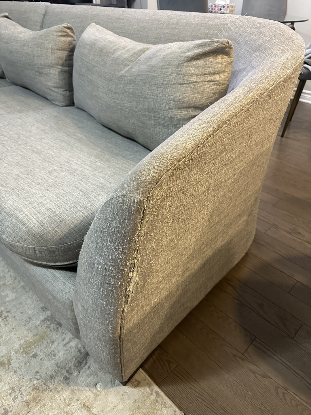 Grey L-Shaped Sectional Sofa - photo 4