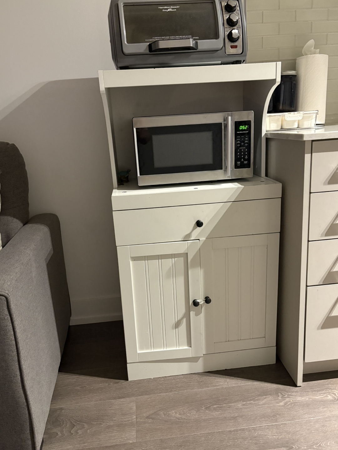 microwave cart with the storage