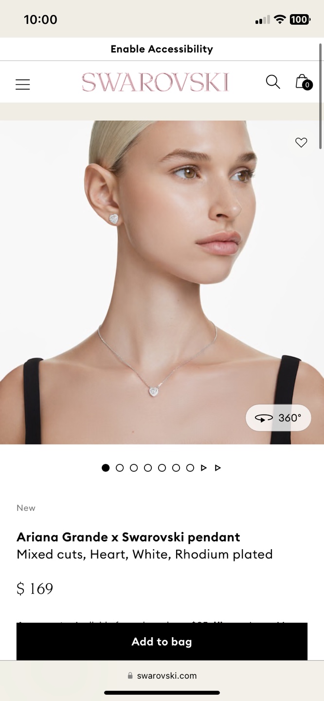 Ariana Grande x Swarovski Heart Pendant Necklace - photo 3