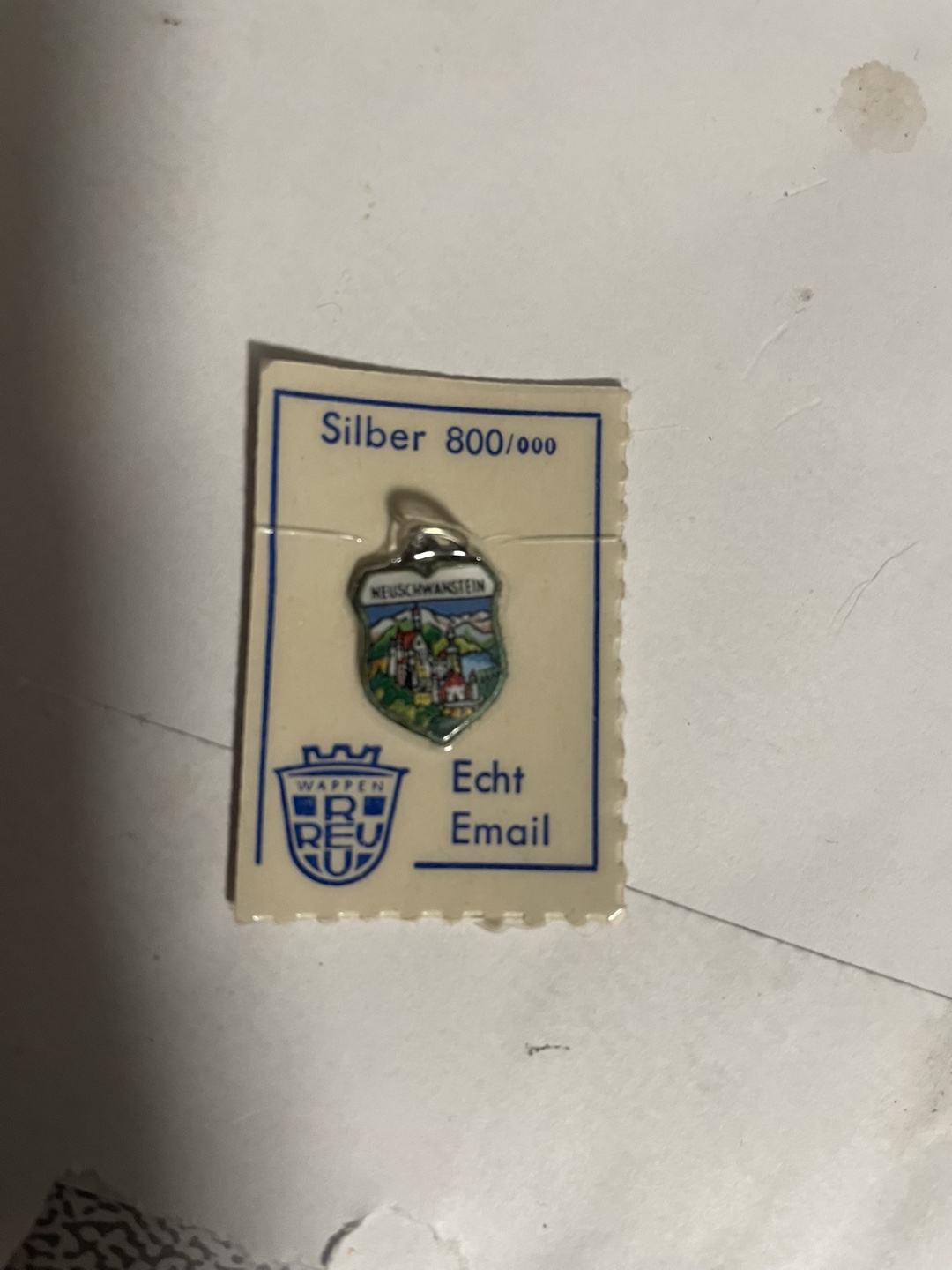 Neuschwanstein Castle Charm - 800/000 Silver