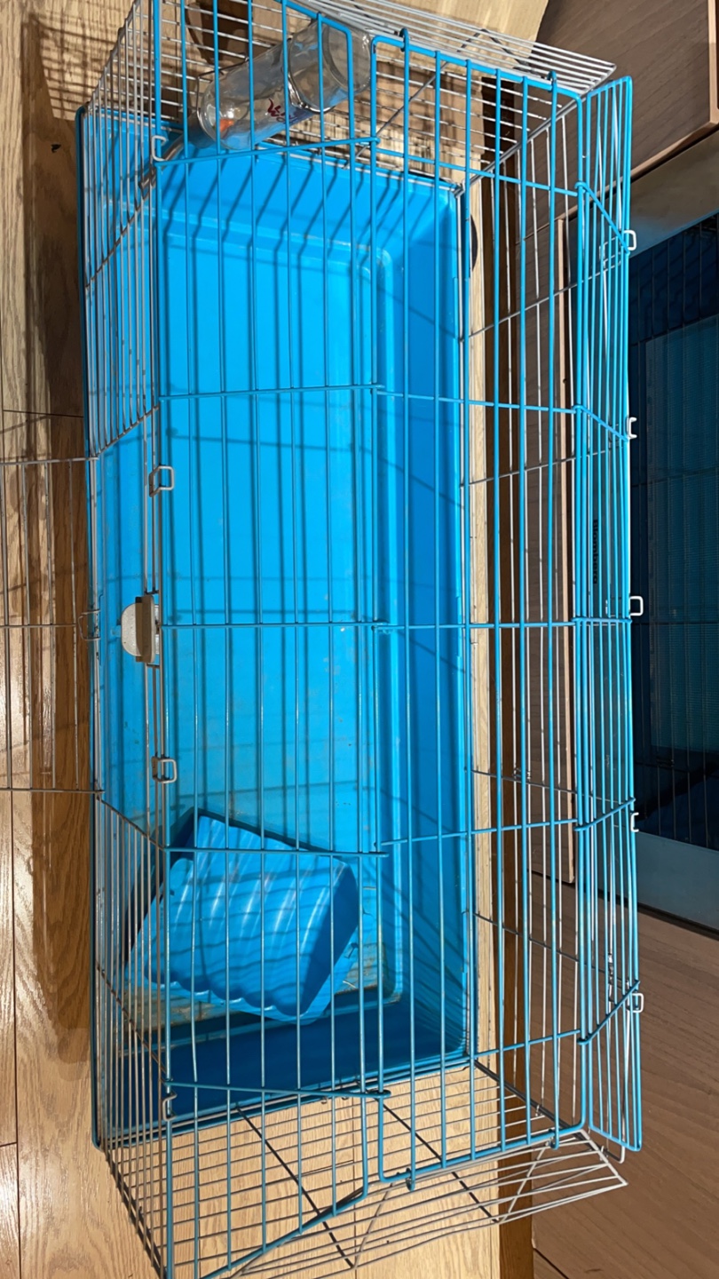 Blue Rabbit Cage with water bottle - photo 2