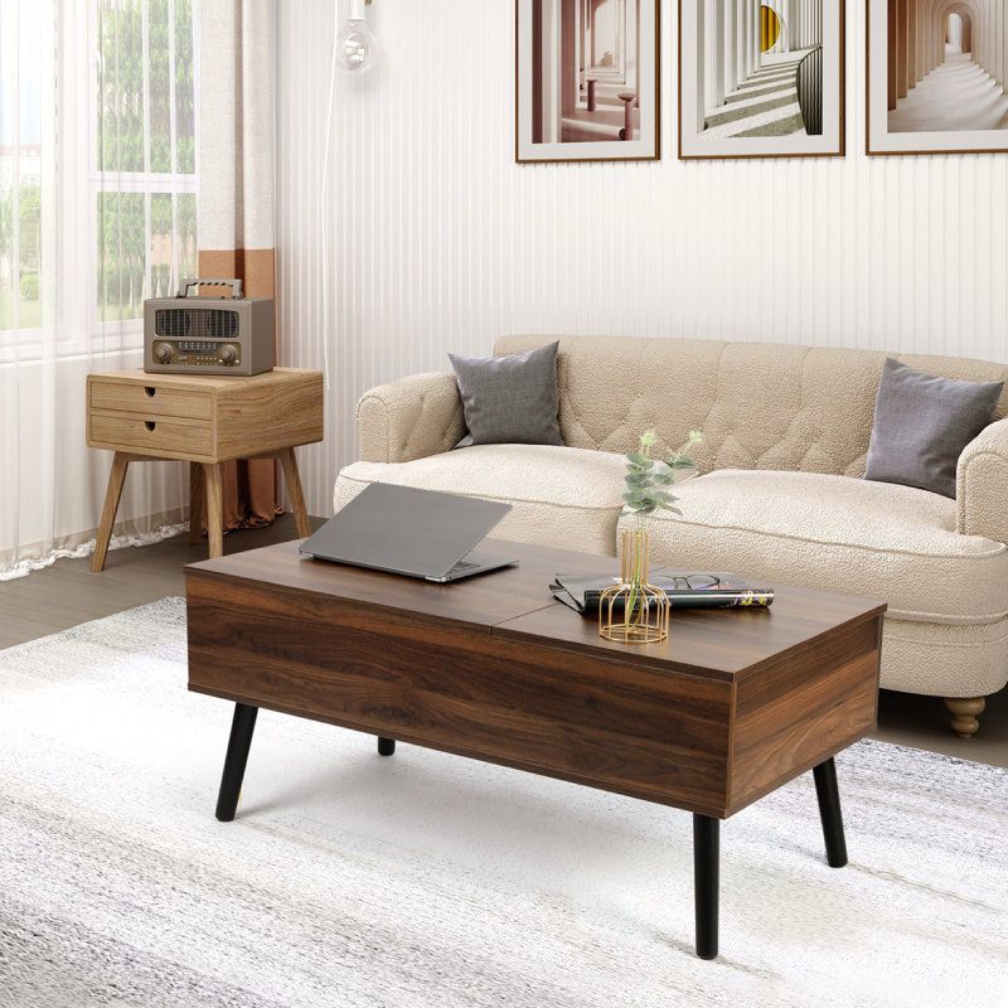 Lift-Top Coffee Table with Storage