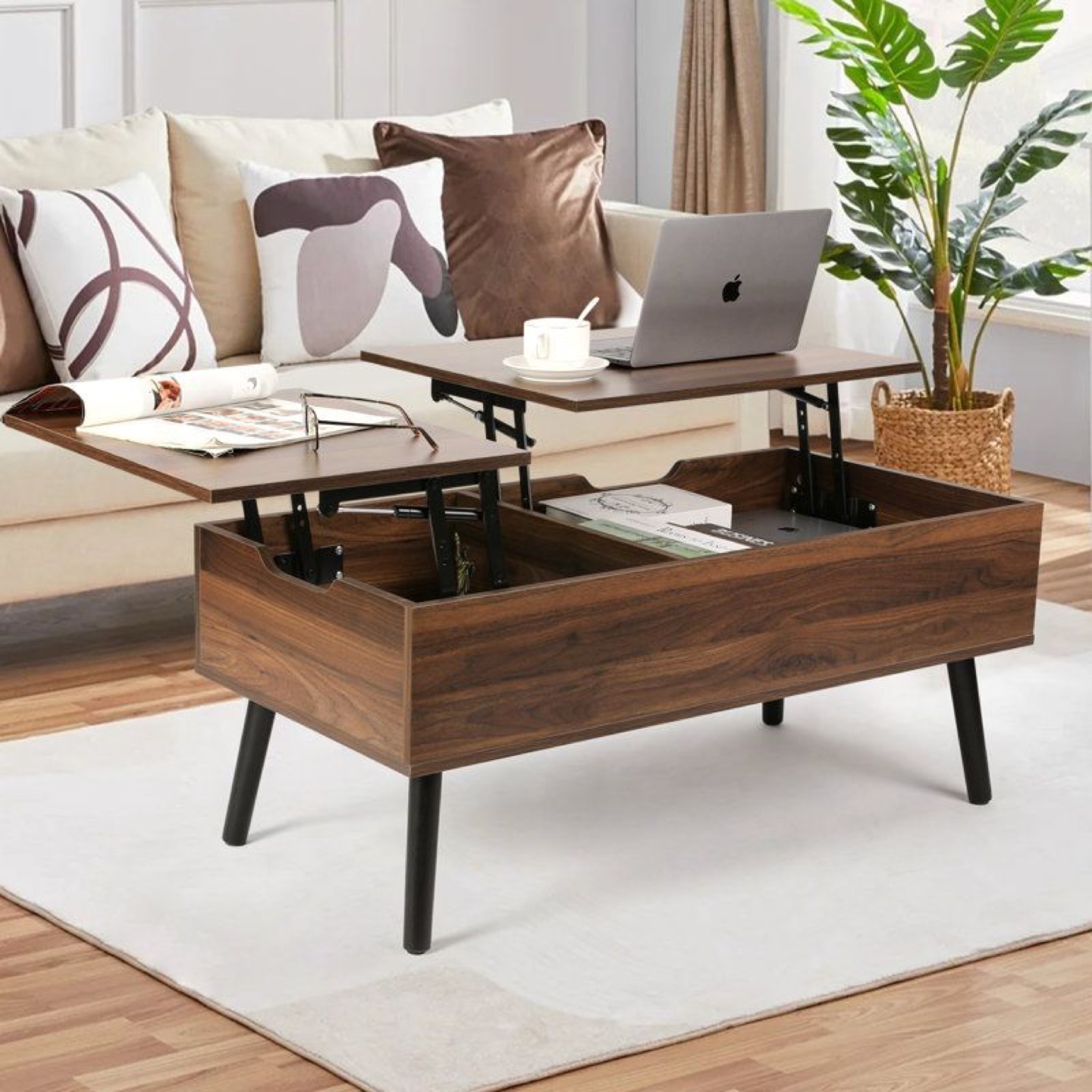 Lift-Top Coffee Table with Storage - photo 5