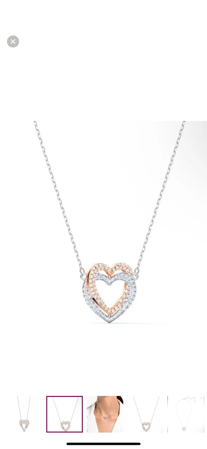 Swarovski Hyperbola Necklace Heart New no Box) image indicator(3)