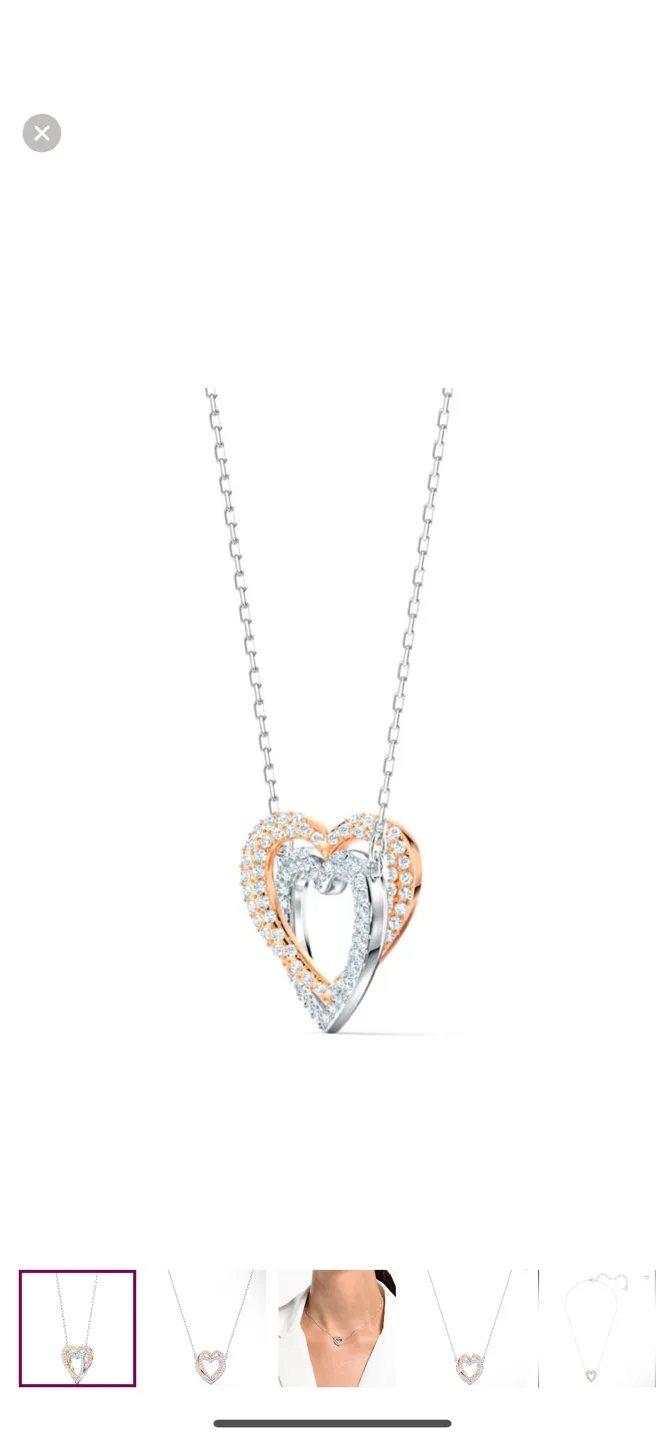 Swarovski Hyperbola Necklace Heart New no Box) image indicator(4)