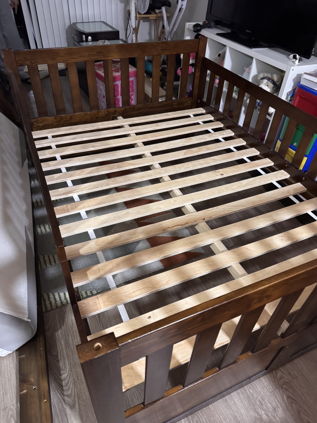 Double Bed Frame and Mattress with Guardrails - photo 4