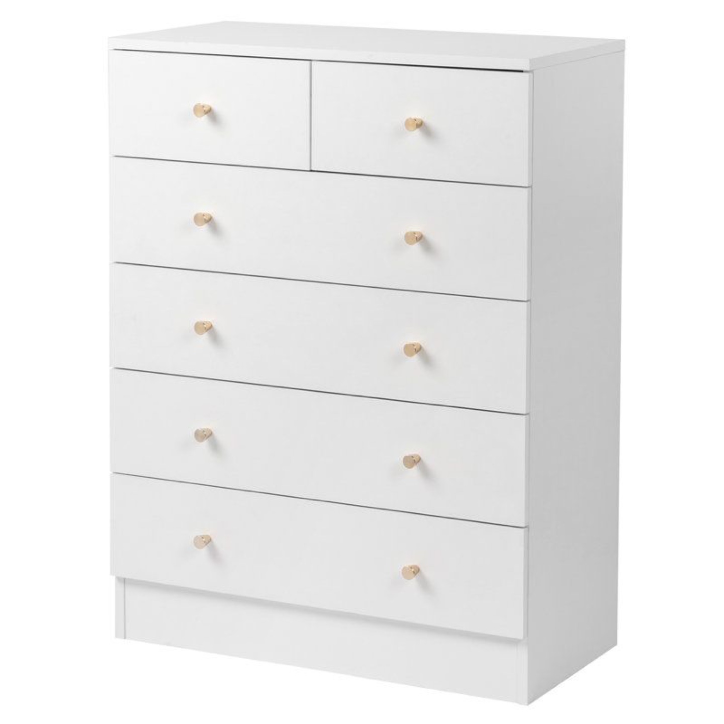 White 6-Drawer Chest of Drawers