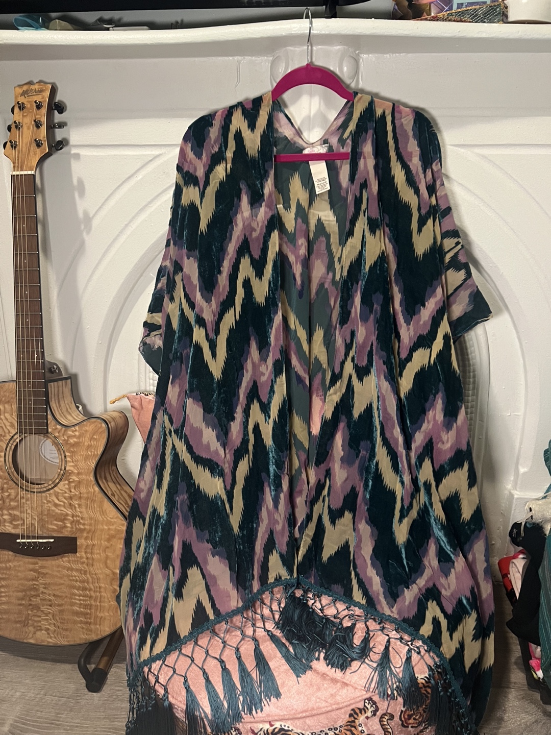 Free People Velvet Kimono Cardigan