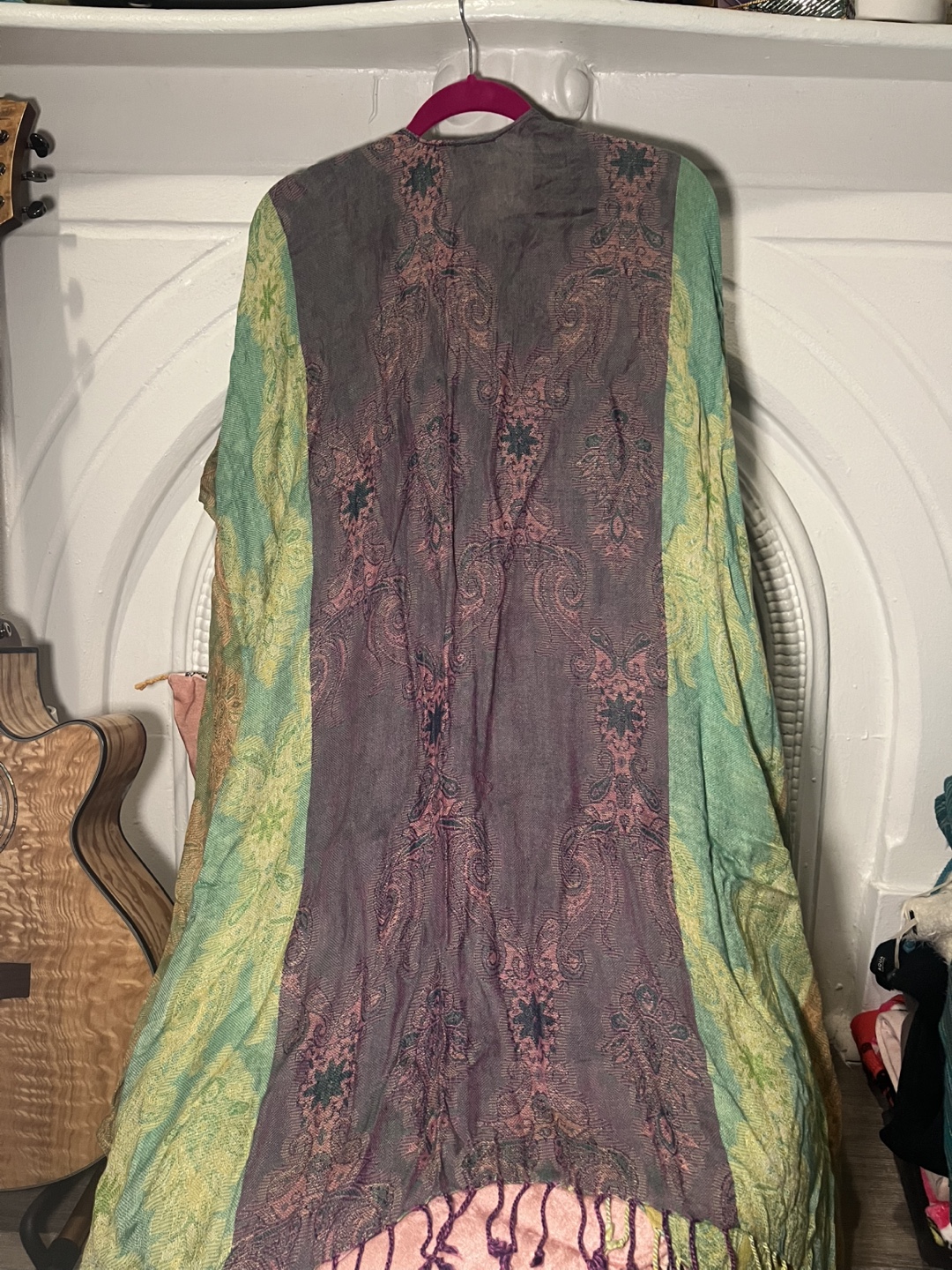 Earthbound Trading Co Unique patterned shawl/wrap kimono - photo 3