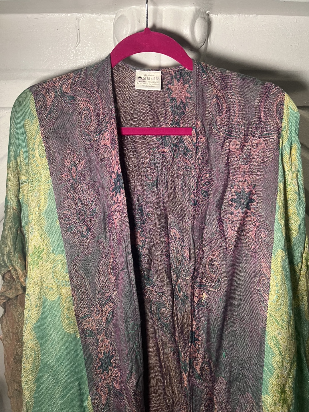 Earthbound Trading Co Unique patterned shawl/wrap kimono - photo 4
