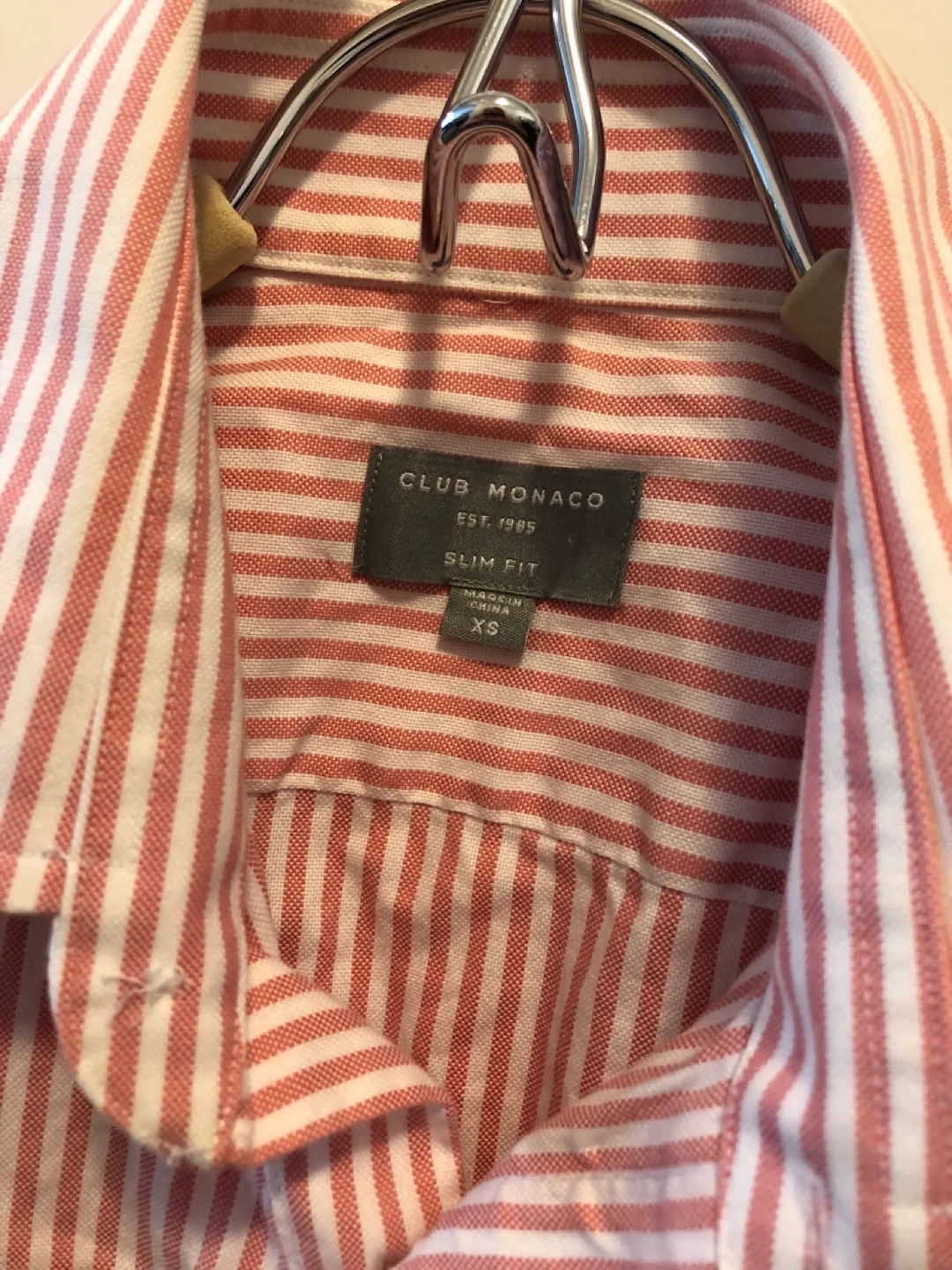 Club Monaco Men's Slim Fit Striped Dress Shirt - XS image indicator(3)