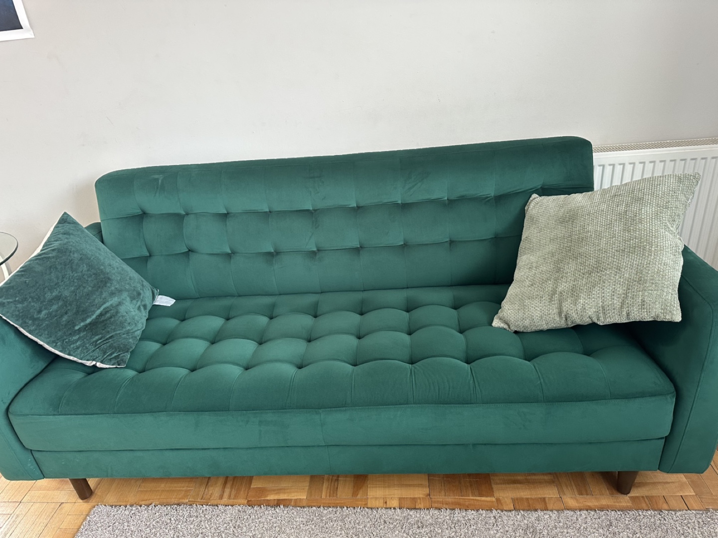 Gorgeous Emerald Green Velvet Sofa