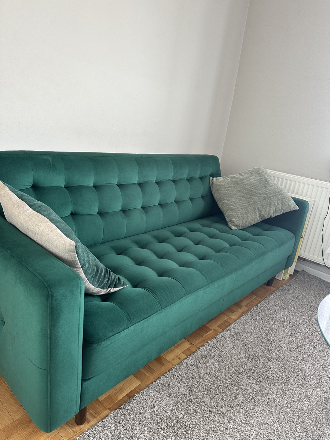 Gorgeous Emerald Green Velvet Sofa - photo 2