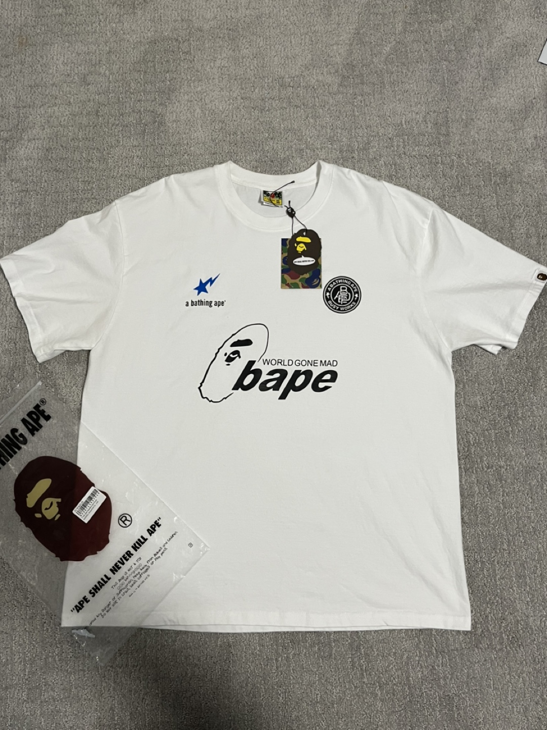 BAPE A Bathing Ape World Gone Mad T-Shirt