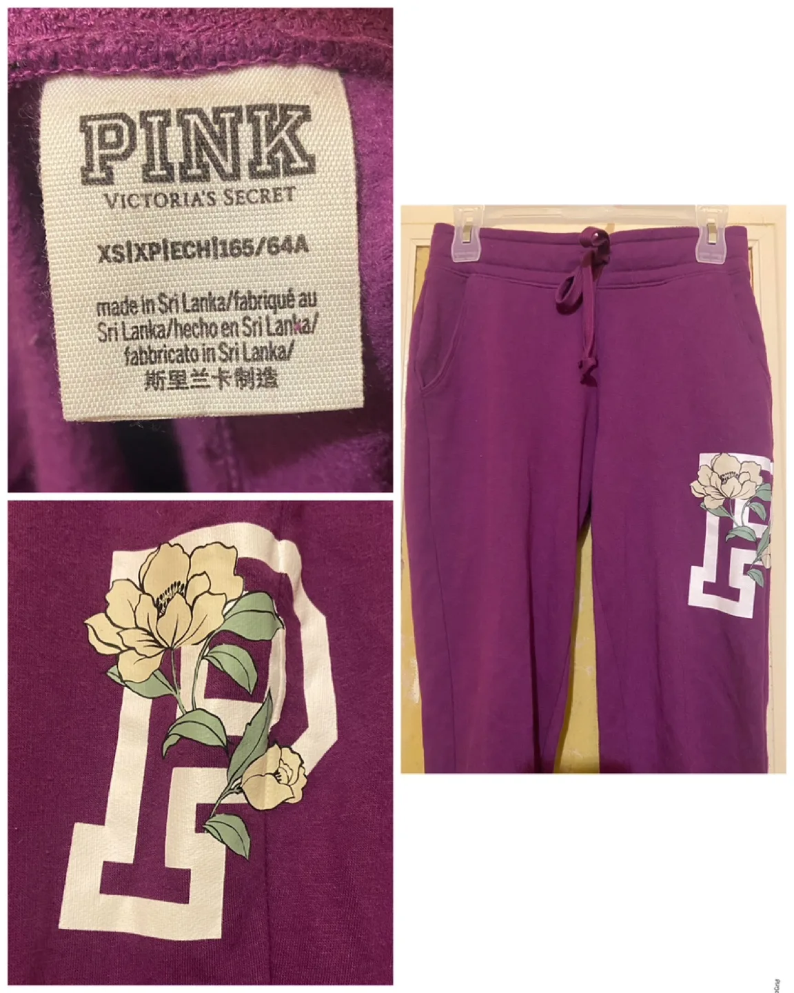 PINK VS Cowl Neck Sweatshirt matching sweatpants szXS image indicator(7)