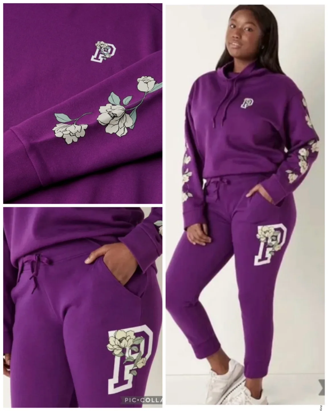 PINK VS Cowl Neck Sweatshirt matching sweatpants szXS image indicator(10)