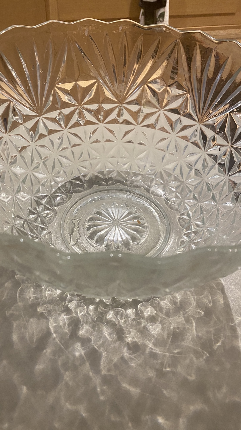 Large Crystal Punch Bowl