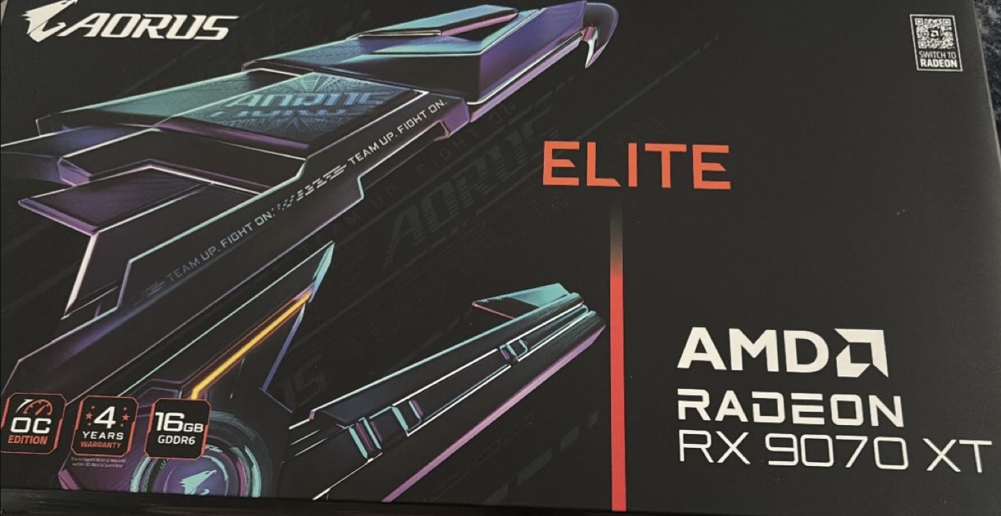 Gigabyte Aorus Radeon RX 9070 XT Elite Graphics Card