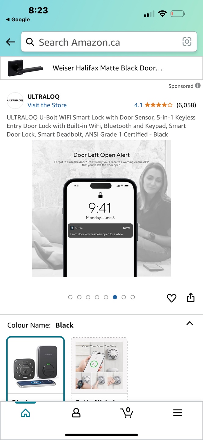 ULTRALOQ U-Bolt WiFi Smart Lock - Black - photo 5