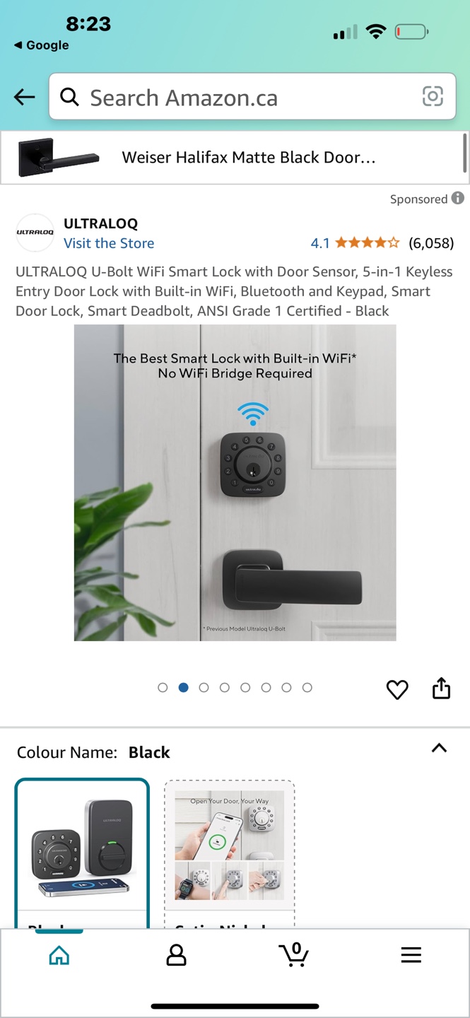 ULTRALOQ U-Bolt WiFi Smart Lock - Black - photo 3
