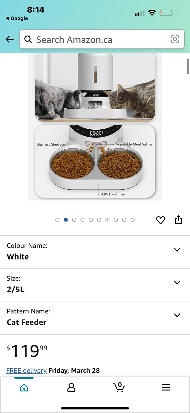 PETLIBRO Automatic Cat Feeder - White - 2/5L